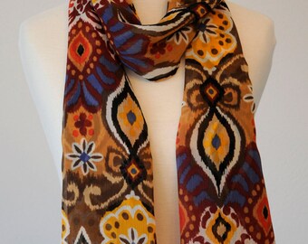 Scarf loop Scarf Ikat lace ethno Africa scarf Écharpe infinity Scarf