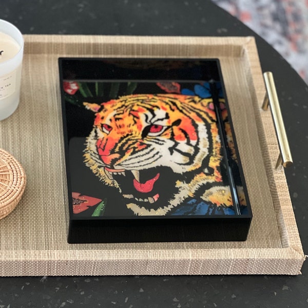 Ready to ship! Gucci Tiger wallpaper catchall tray