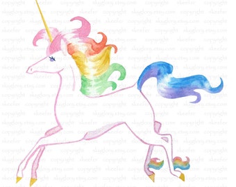The Last Unicorn inspired Einhorn Rainbow Unicorn clip art clipart Unicorn birthday Unicorn wedding Unicorn illustration Pegasus Alicorn Bae