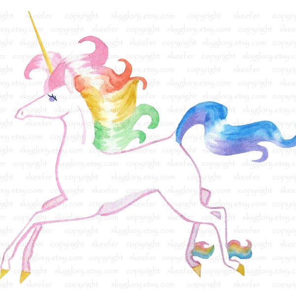 The Last Unicorn inspired Einhorn Rainbow Unicorn clip art clipart Unicorn birthday Unicorn wedding Unicorn illustration Pegasus Alicorn Bae