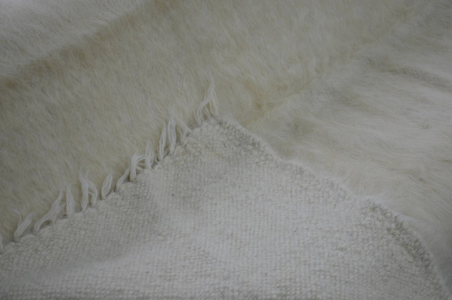 Handmade wool blanket handwoven white wool throw homespun Etsy