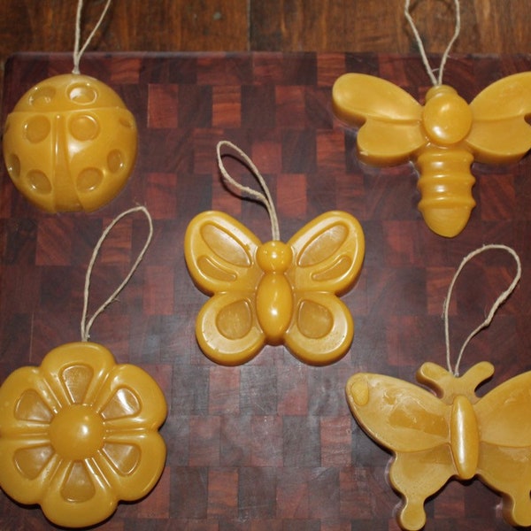 Handmade Natural Beeswax Ornaments