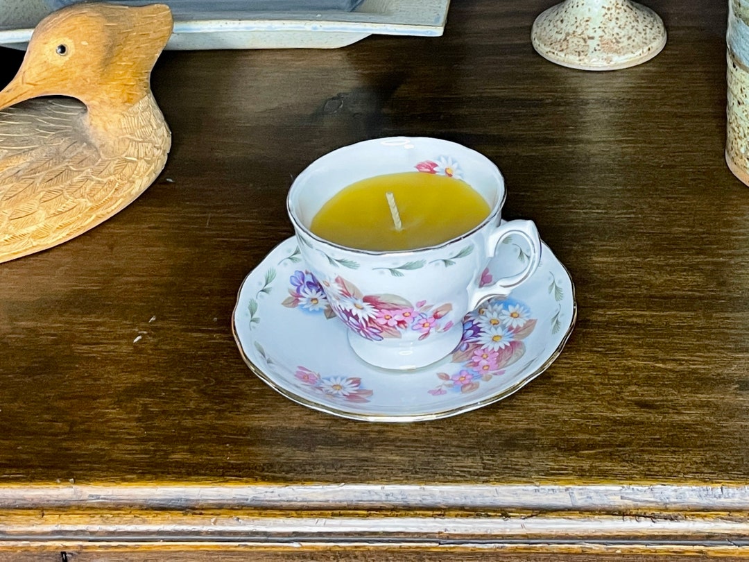 Pure Beeswax Teacup Candles Etsy