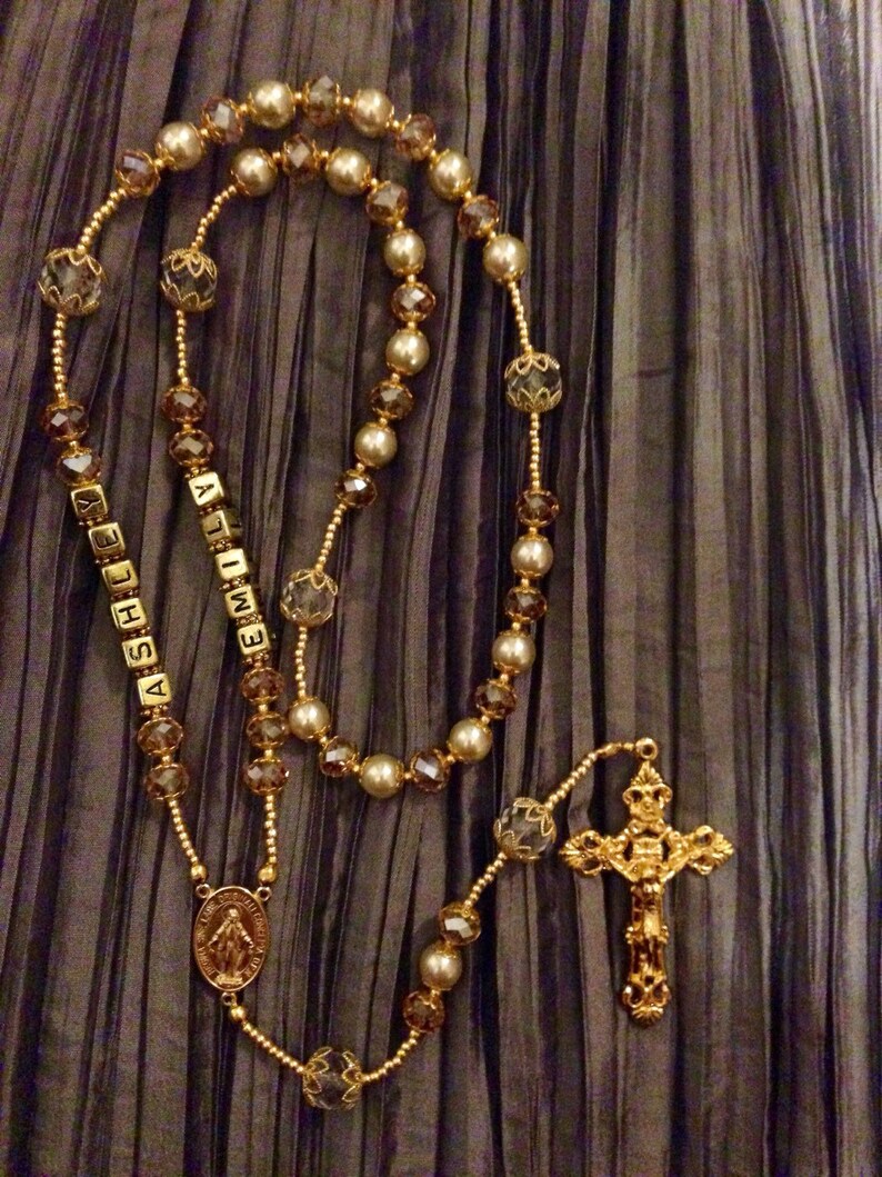 Personalized Rosary With Photo Custom Etsy