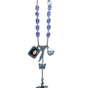 Preciosa Crystal Car Rosary with Butterfly