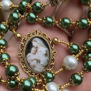 Personalized Gold Rosary With Photo