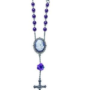 Car Rosary | Rosary With Cameo | Cameo | Custom Rosary | Gift idea | Memorial Gift