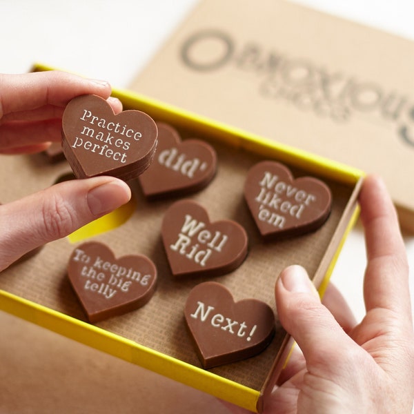Funny Break Up Chocolate Gift... a box of Obnoxious Chocs