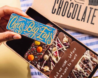Caja de selección de chocolates belgas de comercio justo "Gracias"