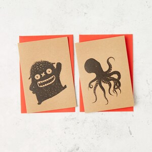 Monster and Octopus Greetings Cards – Best Chocolates By Post