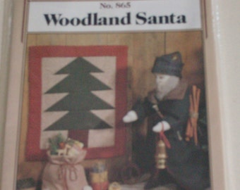 18" Woodland Santa doll pattern #865 Donna Gallagher, vintage, Christmas