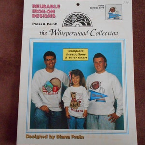 School Days, The Whisperwood Collection, iron on transfers, sports,football,basketball