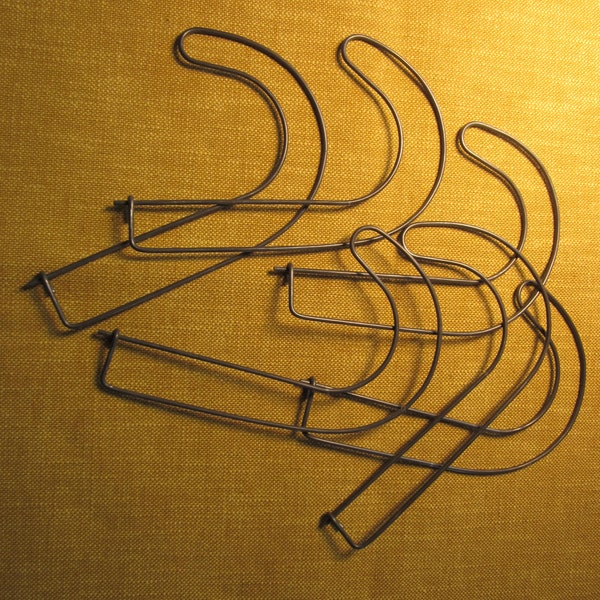 6 candy cane shape metal wire frames, 6" for fabric or lace crafts, vintage new stock