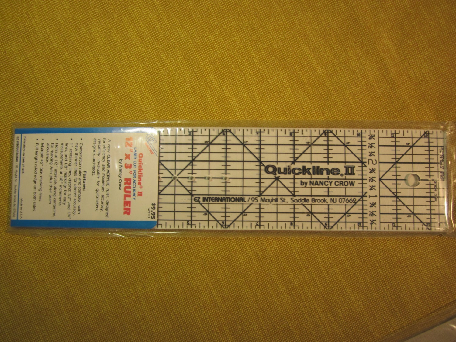 Ez Quilting Ruler 12 X 3 Quickline By Nancy Crow Etsy
