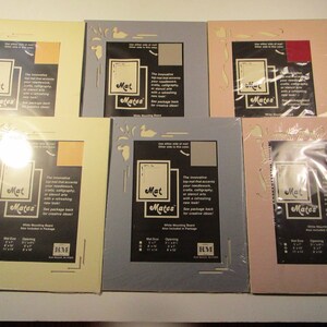 6 reversible 8x10 mats for 5x7 photos or artwork, 2 pink/burgundy hearts,2 cream/tan ducks, 2 blue/gray ducks cutouts