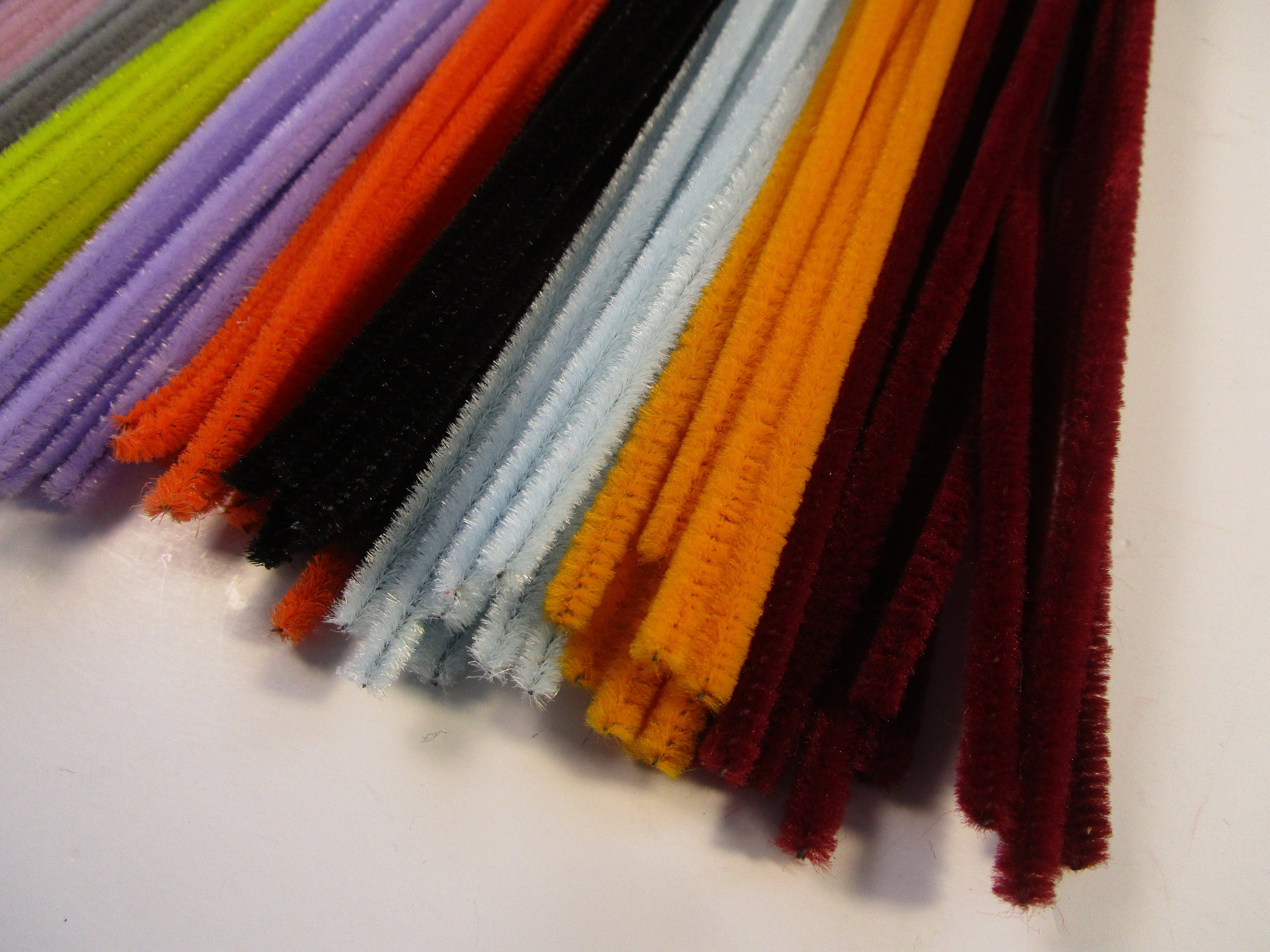 100 Chenille Pipe Cleaner 12 Stems 10 Colors 10 Etsy