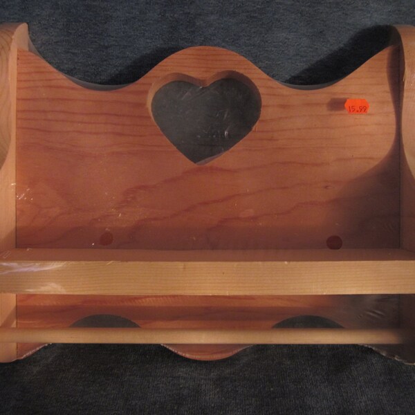 Heart shelf,towel rack,unfinished wood,12" x 8 1/2", folk art,painting,craft