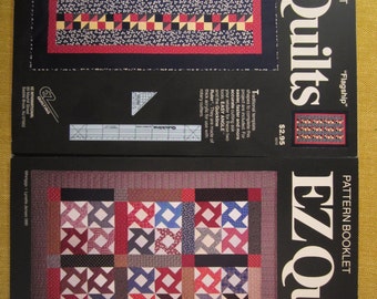 2 EZ Quilts pattern booklets, Flagship, Whirligigs , templates and instructions for making quilts