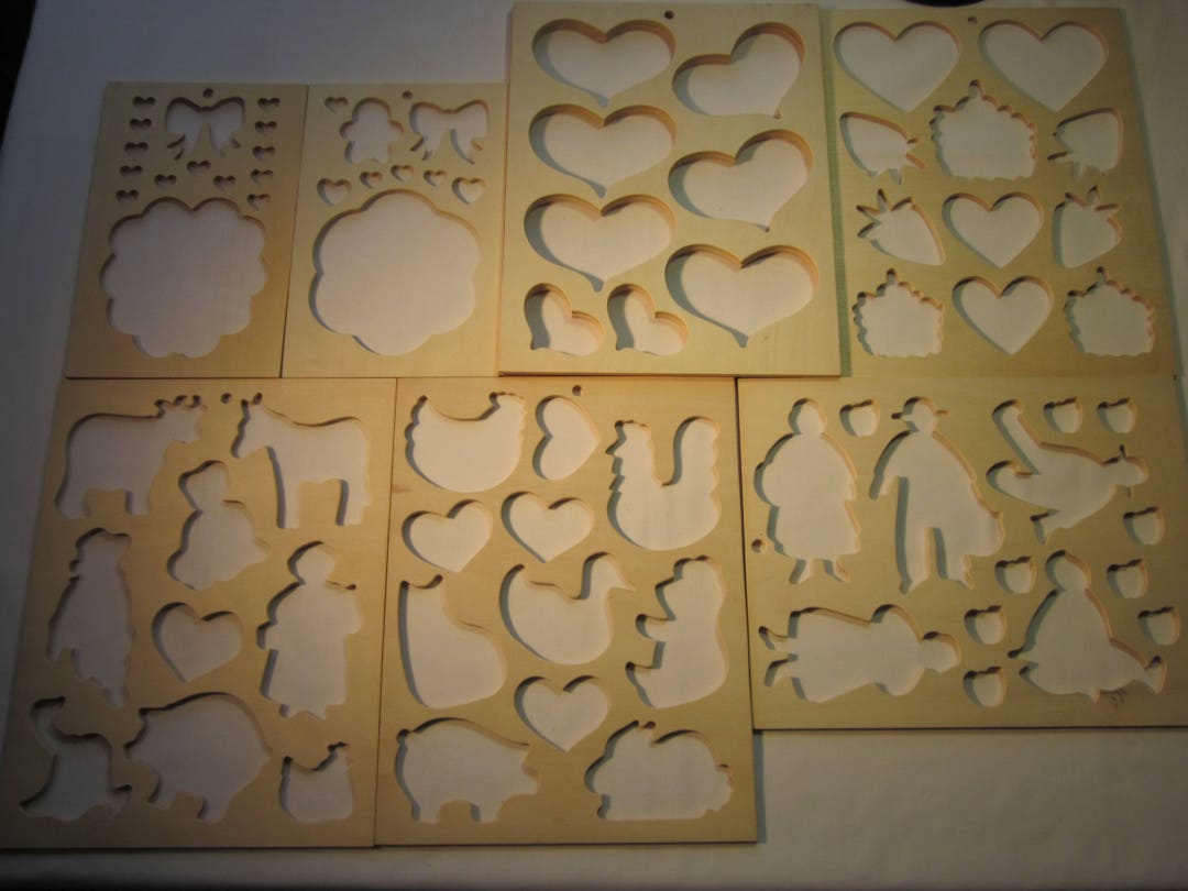 Wood Cutout Patterns for Tracing Kids Crafts Farm Etsy