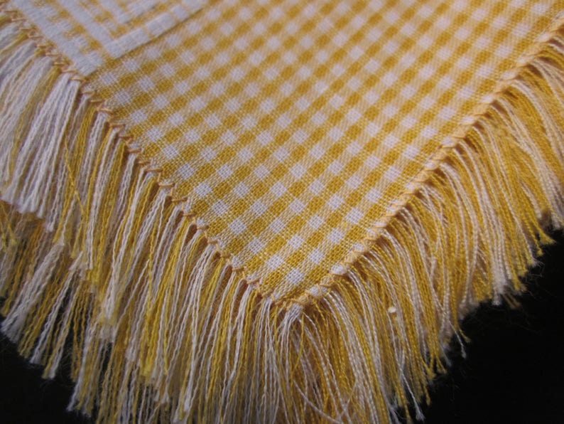 Handmade 45 Square Card Table Cloth Gold and White Etsy