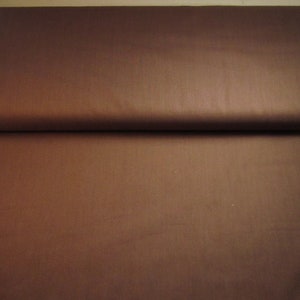 Chocolate brown fabric for quilting or sewing, vintage, Greenwood, 100% cotton, made in USA, sold by yard