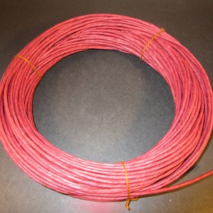 50 yards plum red paper twist for crafts, bows, floral arrangements, chair caning, etc.