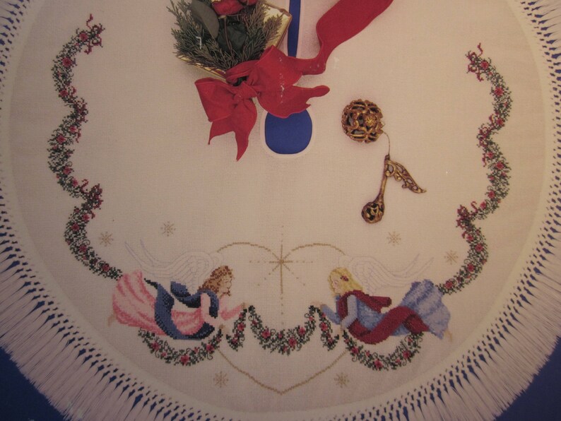 4 Christmas Cross Stitch Pattern Booklets Victorian Angel Etsy