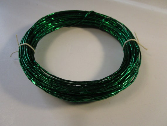 20 Yards Green Metallic Twist Covered Wire for Crafts Flower 