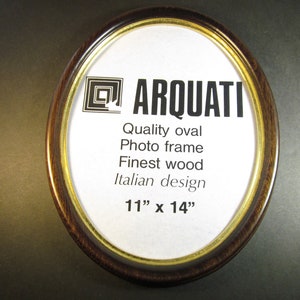 11&quot; x 14&quot; oval finest wood and real gold leaf photo frame, Arquati made in Italy
