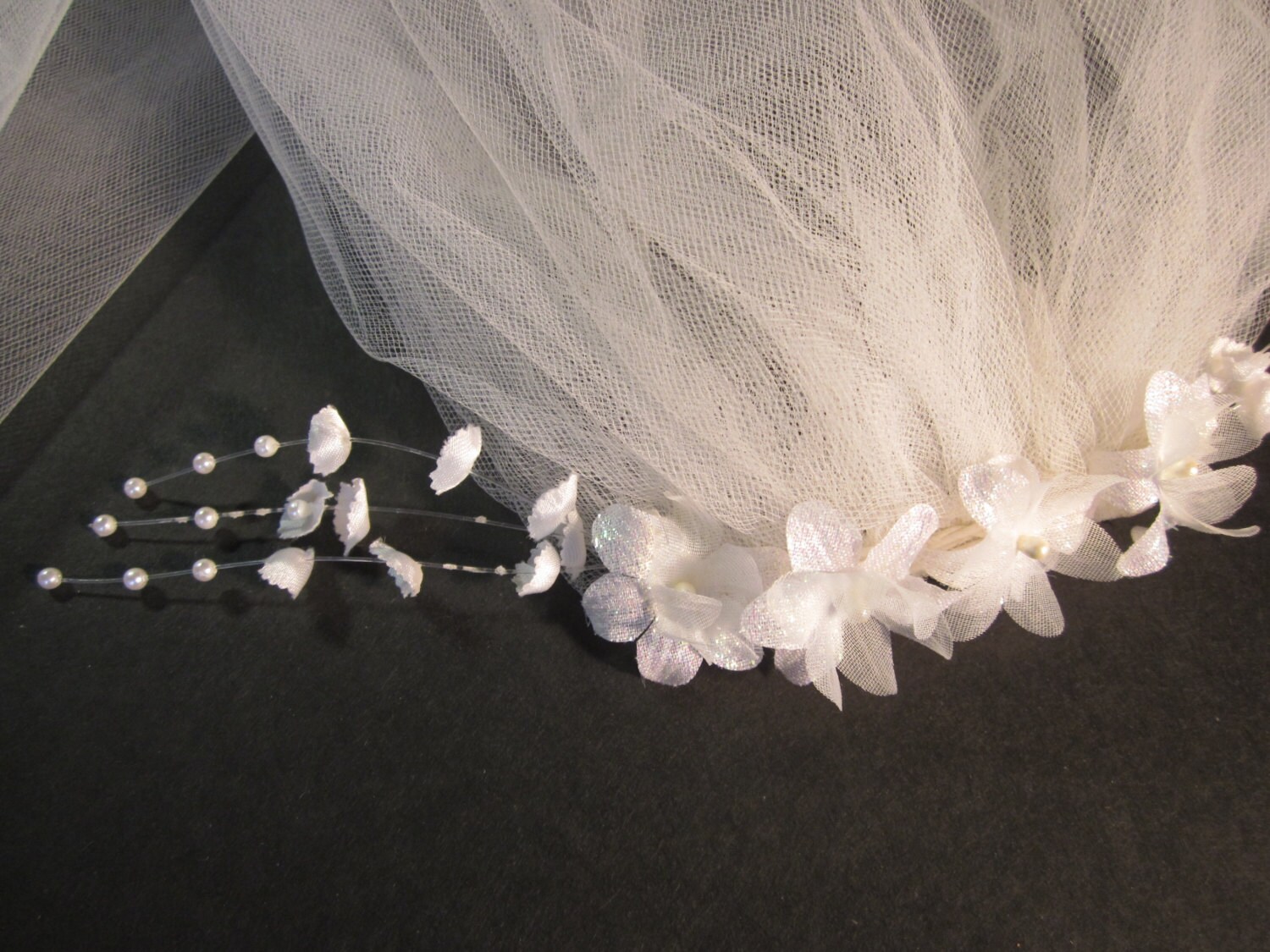 Champagne Wedding Veil Soft Tulle Single Tier Rounded Edge with Gold Bridal Comb