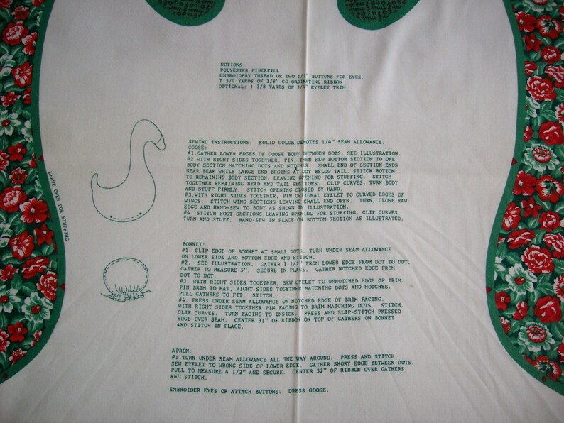 Christmas Calico Mother Goose Springmaid Country Fantasies Etsy