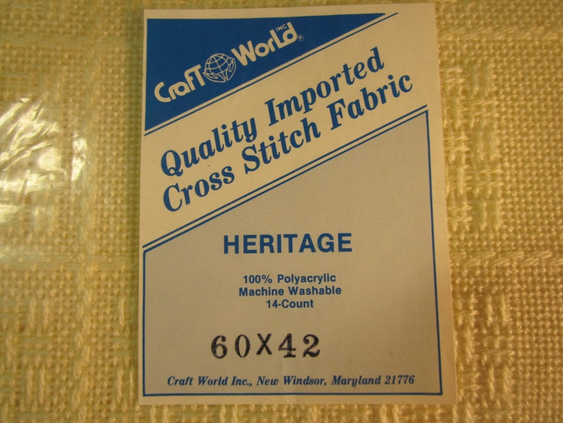 60x42 Craft World Cream Color Cross Stitch Afghan Etsy