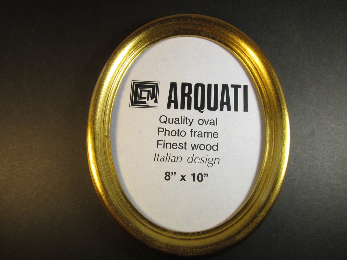 8 X 10 Oval Finest Wood Real Gold Leaf Photo Etsy