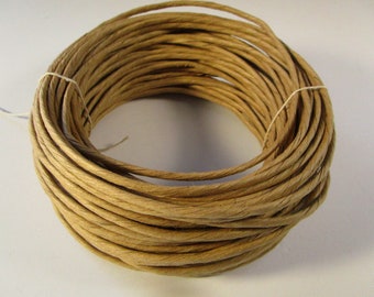 30 yds tan light brown paper twist, 2.25" untwisted width, craft supply, chair bottom caning,weaving rush,basketry