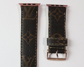 louis vuitton apple watch band etsy