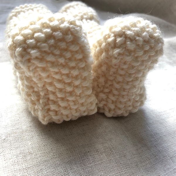 Extra Long Booties ~ Perfect For Babywearing / Sling Carried / *All* Babies! ~ Newborn / Very Small Babe ~  Creamy White Yarn ~ Chunky Style