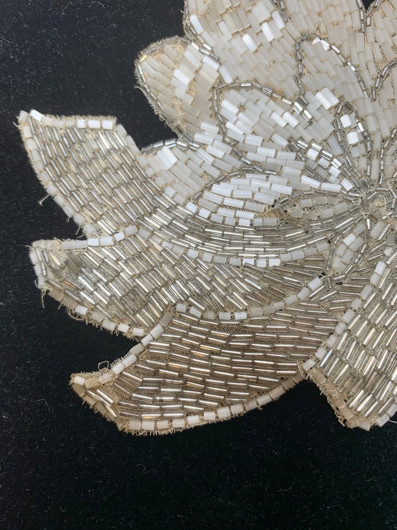 Antique Beadwork Dress Appliqu\u00e9