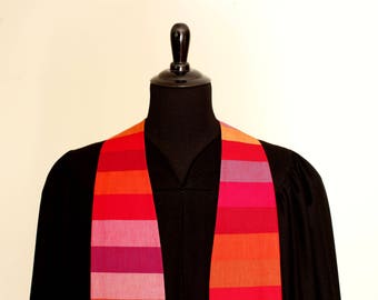 Clergy Stole, Reds #217, Pastor Stole, Minister Stole, Pentecost, Ordination, 54" Length, Pastor Gift, Vestments