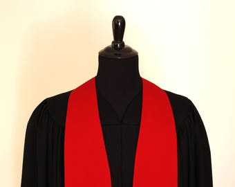 Clergy Stole, Red Cotton #142, White Dove, Pentecost, Ordination, 54" Length, Pastor Gift, Vestments
