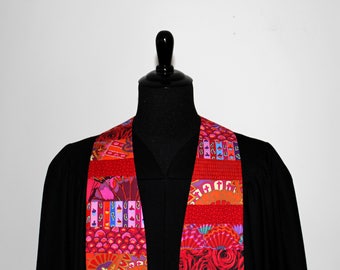 Clergy Stole, Joyful Red #272, Pastor Stole, Minister Stole, 54" Length, Vestments, Church