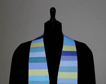 Clergy Stole, Seaglass #232, Pastor Stole, Minister Stole, Green, Blue, 54" Length, Pastor Gift, Vestments, Church