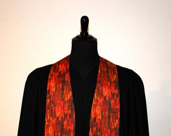 Clergy Stole, Red Autumn #145, Pastor Stole, Minister Stole, 54" Length, Pastor Gift, Vestments