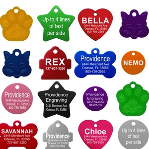 Personalised Engraved Dog Cat Tag Puppy Name ID Tag Bone Tag Collar – EDSG