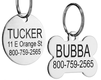 Personalized Pet ID Tag – Custom Engraved Stainless Steel, Durable