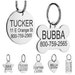 Personalized Pet ID Tag for Dog or Cat Collar - Custom Engraved with up 8 Lines of Text - Rugged and Durable Stainless Steel 