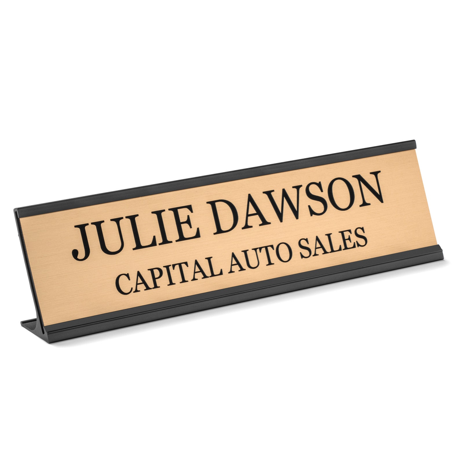 Custom Engraved Name Plates With Aluminum Holder. 2x8 Etsy