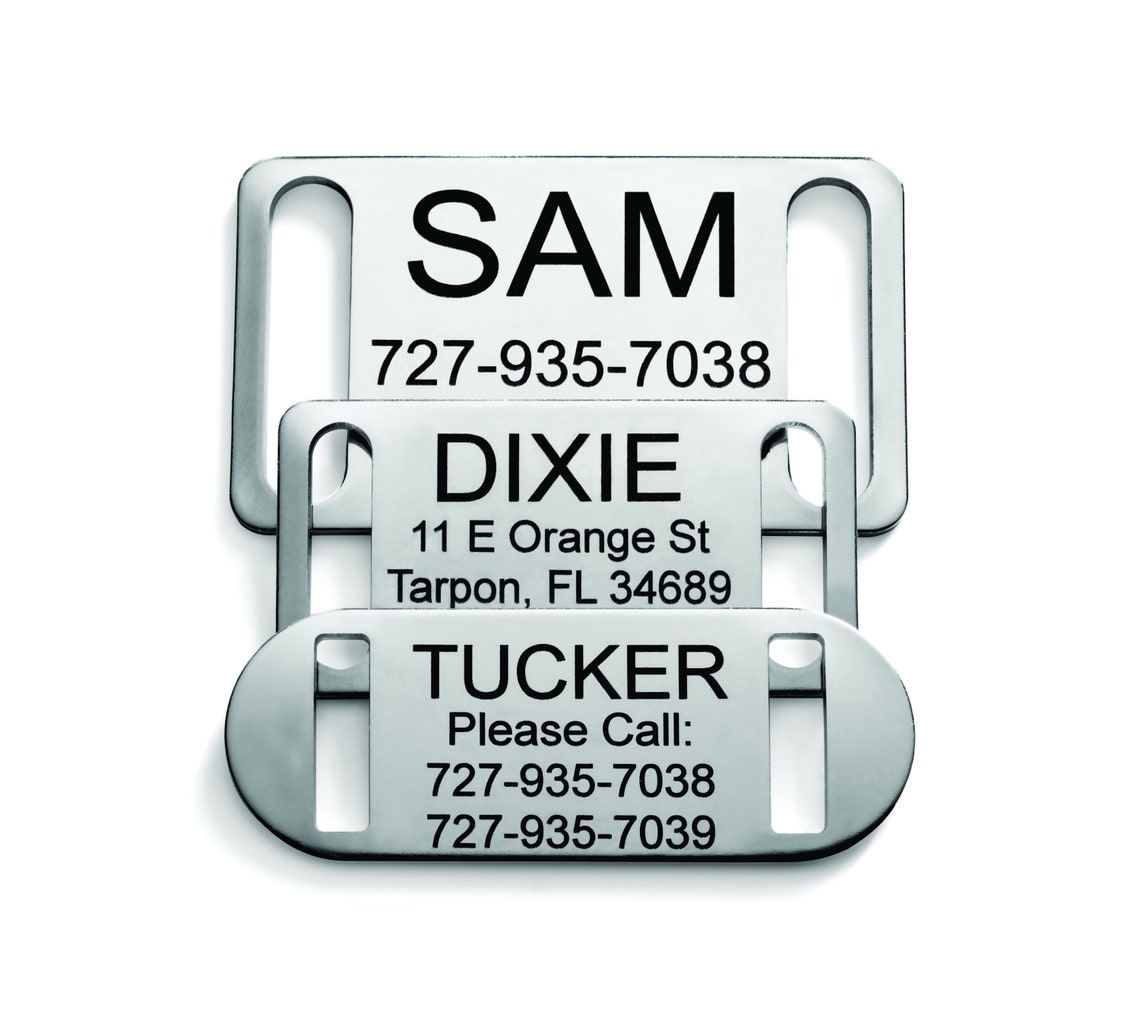 Slideon Collar Pet ID Tag Etsy