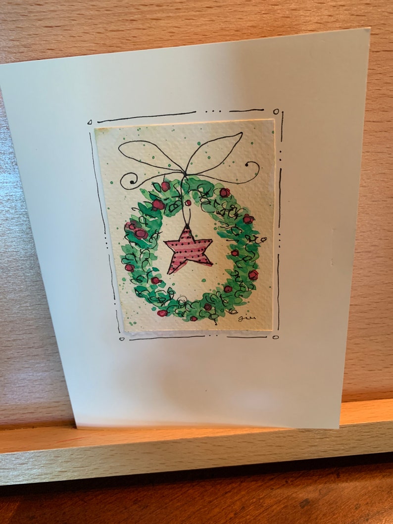 Hand Painted Watercolor Christmas Cards ( Set of 3) - Etsy