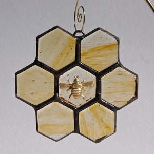Stained Glass Bee Ornament or Sun Catcher image 5