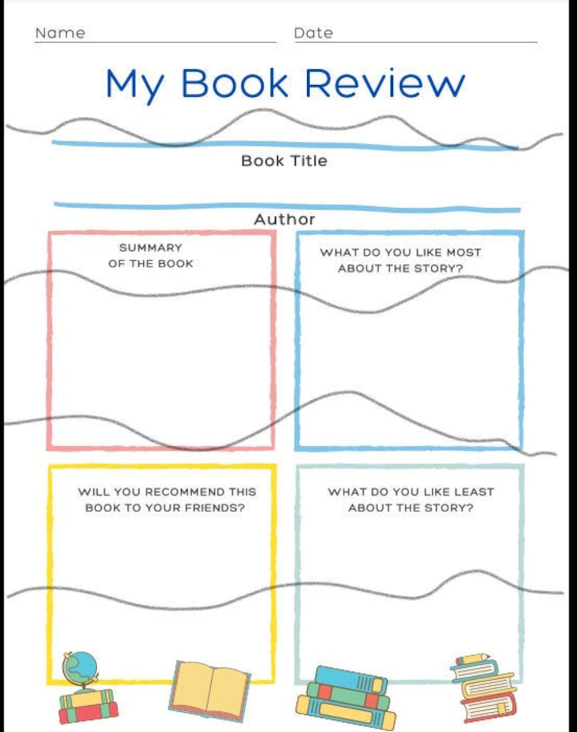 elementary-school-book-review-template-pdf-digital-download-etsy-uk